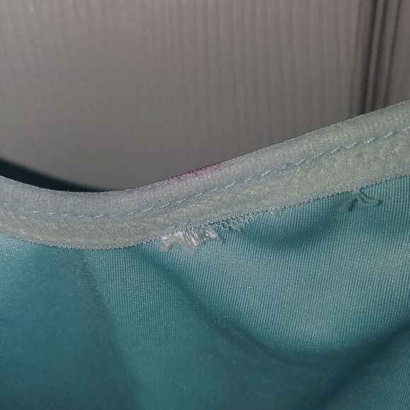 REVOLUTION DANCE Blue Off-the-Shoulder Flutter Sleeve Sequin LEOTARD DRESS XLC - Picture 2 of 7